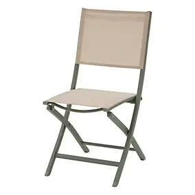 Chaise de jardin pliable Essentia lin et laurier Hespéride