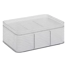 Organiseur 3 compartiments rangement salle de bains l.15,3 x H.9,3 x P.22,5 cm, 5Five Simply Smart Plastor