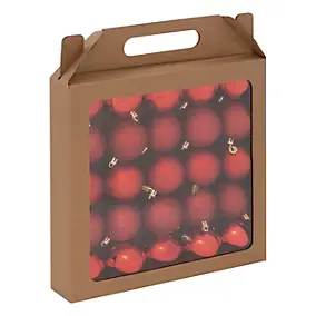 Boule de noël rouge effet lisse et relief à paillettes ∅60mm Feeric Light & Christmas - 25 pièces