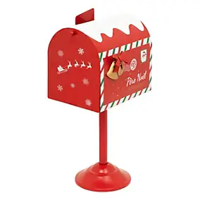 Boîte aux lettres de noël métal rouge H.32cm Feeric Light & Christmas