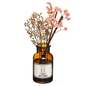 Diffuseur de parfum fleurs séchées bois ambré 100ml Atmosphera
