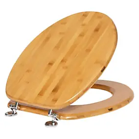 Abattant WC charnières zinc, décor bambou, 5Five