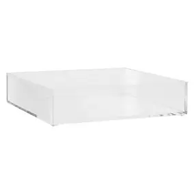 Organisateur de salle de bain transparent carré, l.20 x H.4,8 x P.20cm, Five Simply Smart Selena