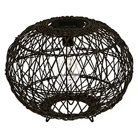Lampe à poser extérieur solaire Atmosphera IP44 2700W H.32 cm marron