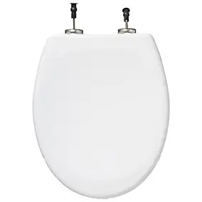Abattant WC antibactérien blanc à clipser avec frein de chute