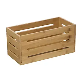 Panier de rangement salle de bains en bambou l.15 x H.15 x P.31 cm, 5Five