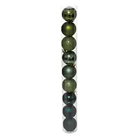 Assortiment de boules de noël vert ∅60mm Feeric Light & Christmas - 9 pièces