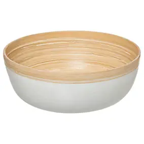 Saladier Ø 30 cm Modern Color 5Five blanc et bambou