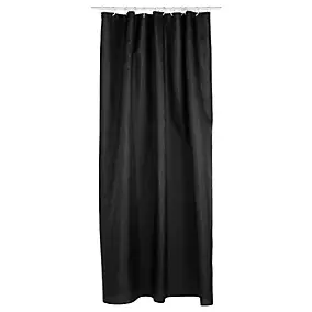 Rideau de douche coloris noir L.180xH.200 cm, 5Five
