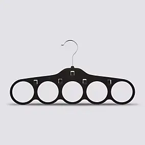 Cintre pour 5 foulards en feutrine L. 41 cm noir ,5Five