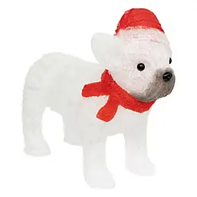 Décoration de noël extérieur chien lumineux H.37cm Feeric Light & Christmas