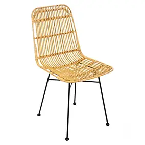 Chaise de table Kubu Atmosphera H.88 cm en rotin