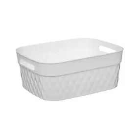 Panier de rangement 5L blanc pour salle de bains, 5Five Disco