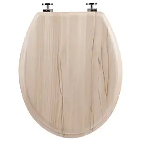 Abattant WC effet bois clair à fermeture standard, 5Five