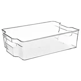 Bac de rangement en plastique transparent pour réfrigérateur 6 L