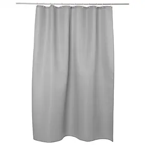 Rideau de douche l.180 x H.200 cm en polyester coloris gris