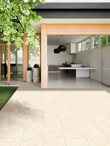 Carrelage de sol extérieur "Brehat" beige - l.34 x L.34 cm