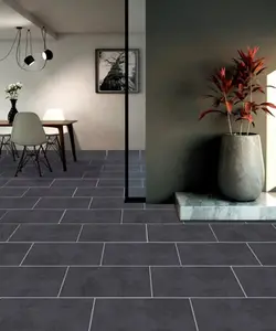 Plinthe grès cérame émaillé "Montceau" anthracite - 9,5 x 60,3 cm