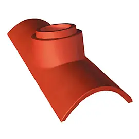 Tuile douille ø100 Garonde rouge Monier