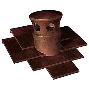 Douille + lanterne Plate de pays ocre vieilli