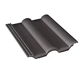 Tuile Double romane noir terre cuite