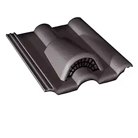 Tuile chatière grillagée Double romane noir