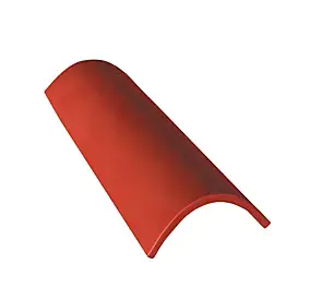 Tuile canal Midi rouge terre cuite 21,5 x 50 cm
