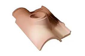 Tuile à douille en terre cuite Galleane 10 silvacane littoral Diam. 100 mm L.473 xl.317mm