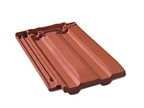 Tuile Belmont rouge terre cuite 32,6 x 42,5 cm