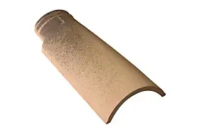 Demi-tuile plein ciel en terre cuite GALLEANE 12 toit du sud L. 473 x l. 185 mm