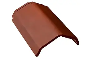 Faîtière à pans de 40 ventilée en terre cuite rouge vieilli L. 443 x l. 305 mm