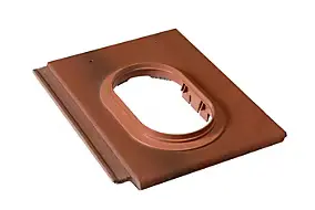 Tuile à douille universelle Innotech-Durovent beton rouge vielli Diam 110/160mm 42x33 cm