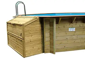 Coffre de filtration en pin h.130 cm