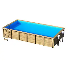 Piscine hors sol rectangulaire en bois Procopi Weva 8 x 4 x H 1.46 m