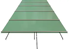 Couverture à barres 650 gris pour piscine 4,45 m