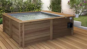 Piscine hors sol urbaine Mypool 4.20 x 3.50 x H 1.33 m + couverture automatique