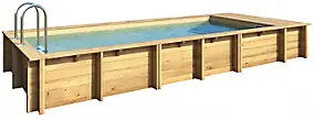 Piscine hors sol en bois Pool'n Box 6.10 x 2.37 x H 1.33 m + coffre de rangement