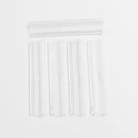 5 barettes hautes transparente 89 mm