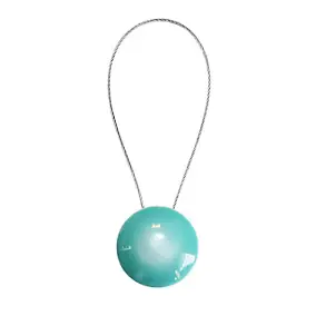 Embrasse à rideau aimanté rond coloris turquoise