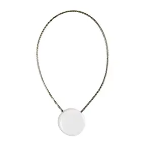 Embrasse à rideaux à rideaux aimantée blanc L.26 x Ø2,5cm