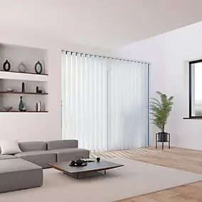 Kit rail et lamelles verticales orientables ouverture latèrale blanc l.100 x H.180cm Madeco