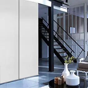 Panneau japonais thermique uni blanc l.45 x H.260cm Madeco