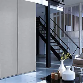 Panneau japonais tamisant uni chiné gris l.45 x H.260cm Madeco