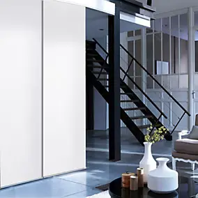 Panneau japonais occultant uni blanc l.45 x H.260cm Madeco