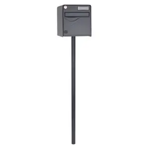 Pied de boîte aux lettres acier anthracite hauteur 115 cm