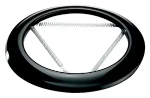 Rosace émaillée noir - Diamètre : 125 mm