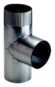 Té aluminié gris de diamètre : 125 mm
