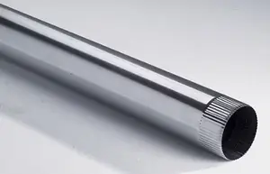 Tuyau aluminé - Diam : 139 mm - L. 0,5 m