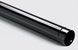 Tuyau de raccordement émaillé noir, Ø 150 mm L. 0,5 m