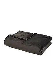 Plaid cocooning noir microplush 150 x 200 cm